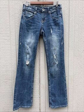 Cowgirl Tuff Y2K Vintage Honey Distressed Blue Denim Jeans